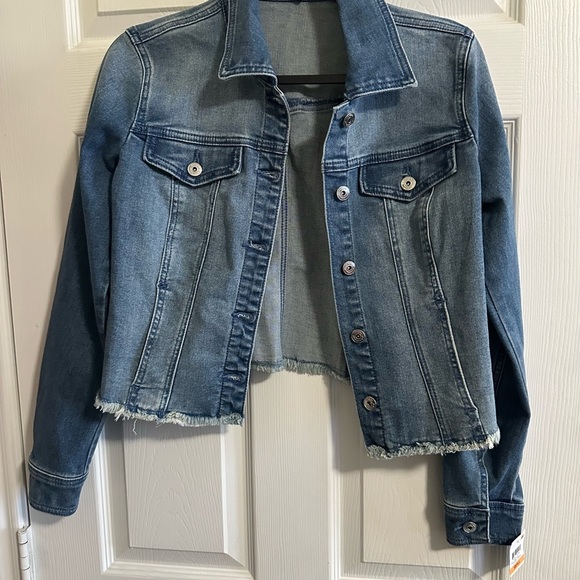 INC International Concepts Women's SZ S Cropped Denim Jacket Heavenly Wash NWT - Picture 4 of 7